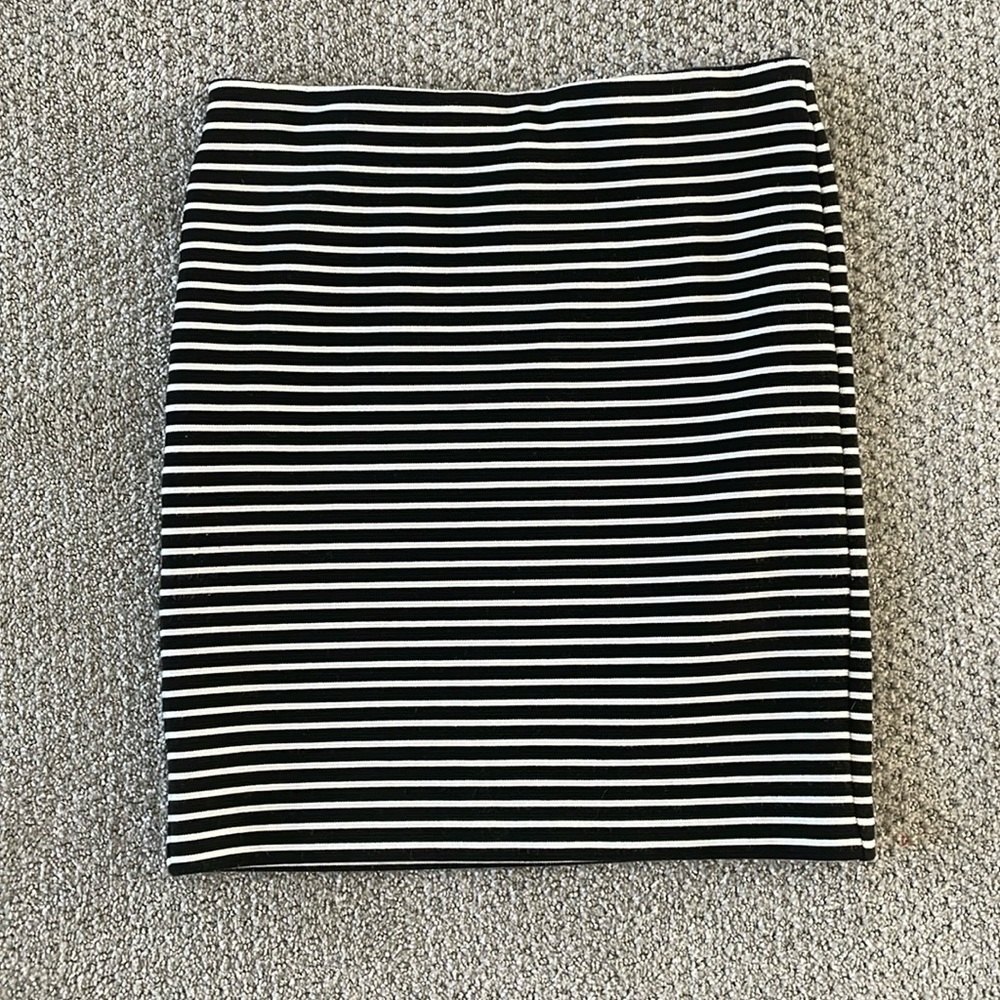 Loft Striped Mini Pencil Skirt